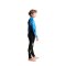 C-Skins Legend Junior Back Zip Steamer 4/3 Kinder Neoprenanzug Black/ Blue Tie Dye/ Lime