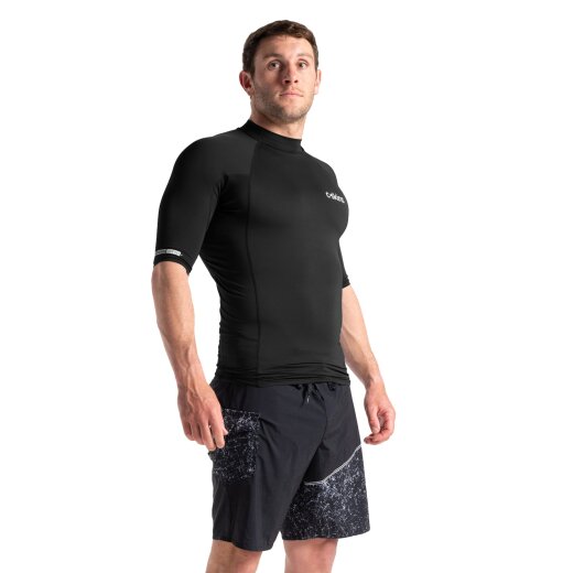C-Skins Basics Mens Short Sleeve Rash Guard Black
