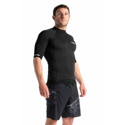 C-Skins Basics Mens Short Sleeve Rash Guard Black