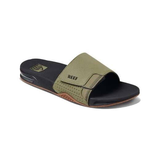 reef Fanning Slide Sandal Olive Gum