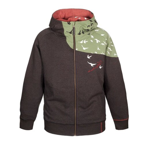 SchwerelosigKite Kids Zip Hood Sweat Wind Green