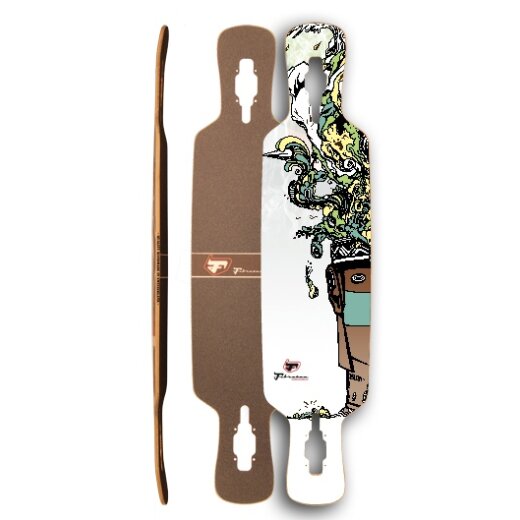 Fibretec Skateboards FREERIDE drop 1030 Komplettboard 